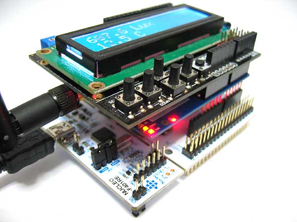 Nucleo Board STM32F4 + Wireless SD Shield (XBee Shield)